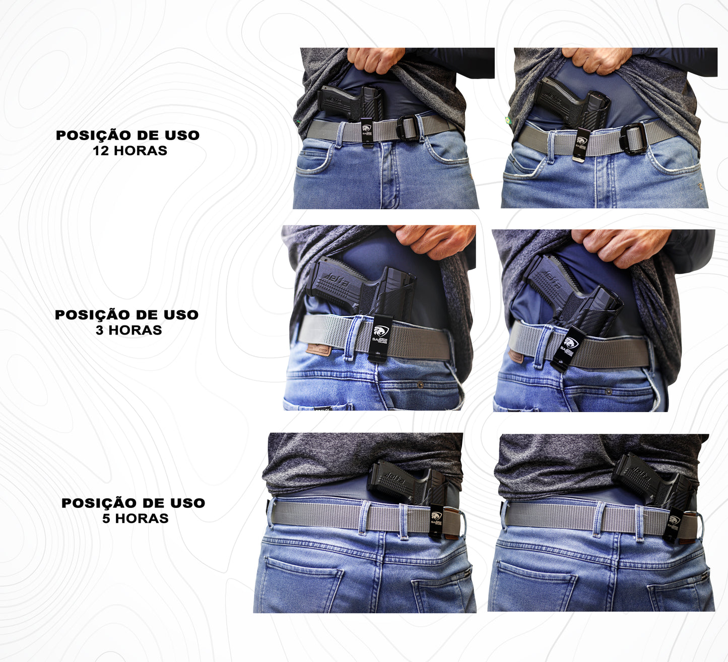Coldre Kydex IWB - Elite Cor: Preto Tático
