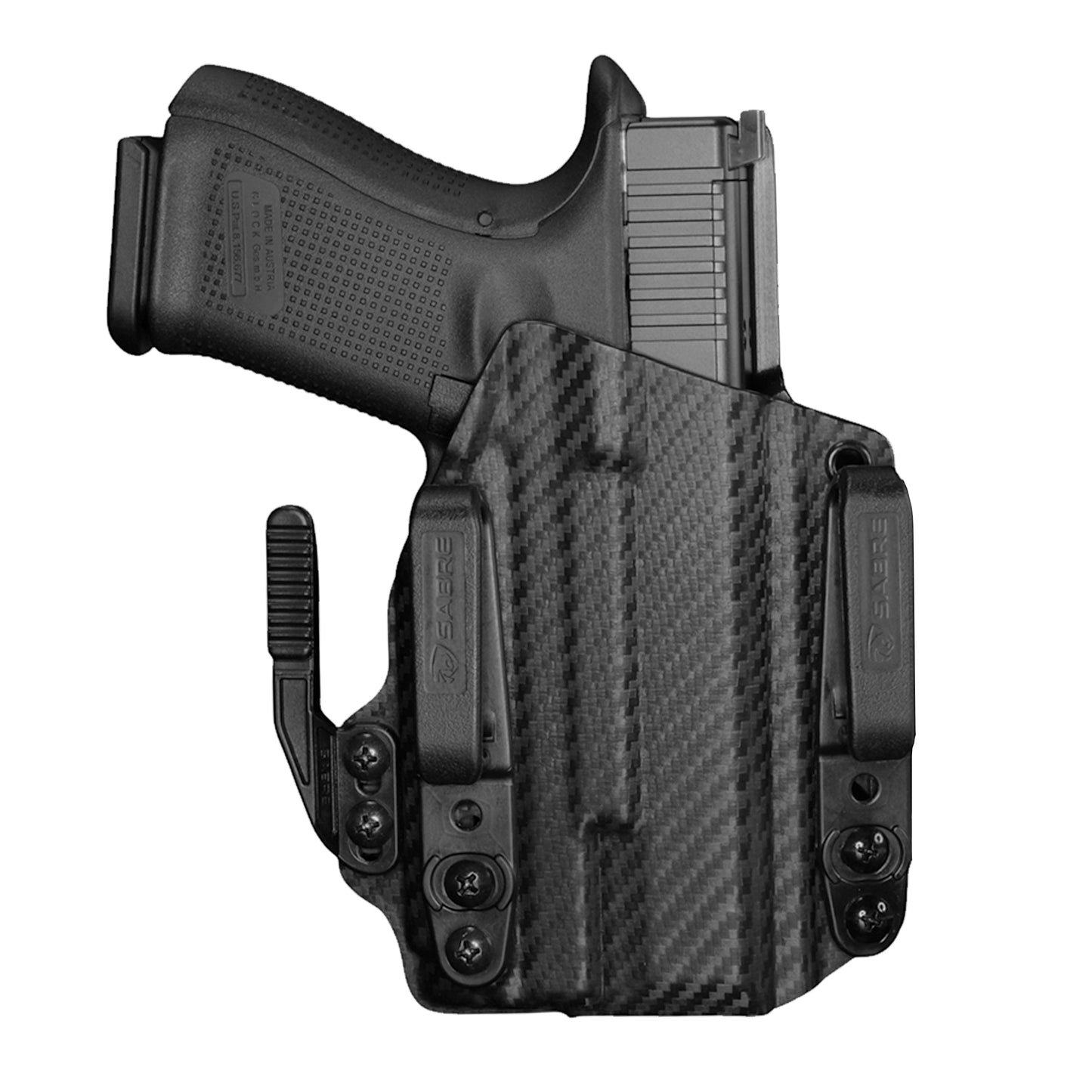 Coldre Kydex IWB - Torsion Com Lanterna Cor: Fibra de Carbono