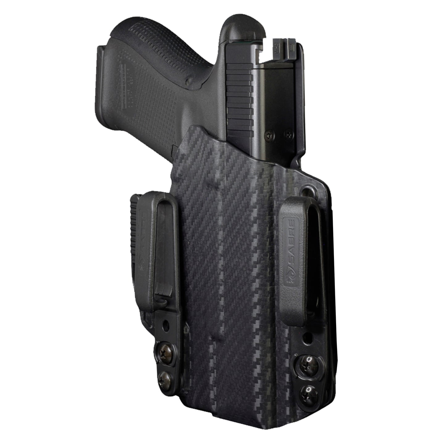 Coldre Kydex IWB - Torsion Com Lanterna Cor: Fibra de Carbono