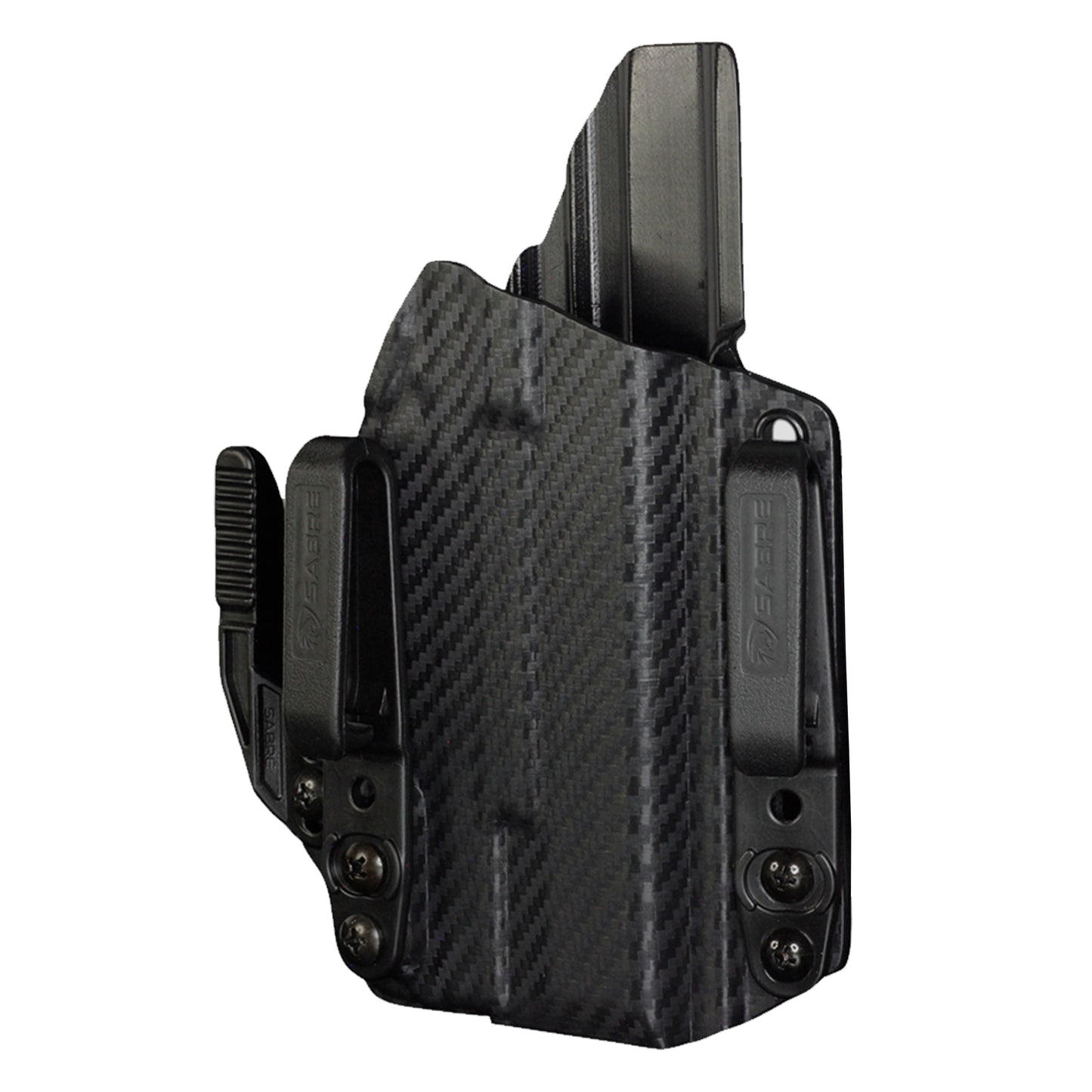 Coldre Kydex IWB - Torsion Com Lanterna Cor: Fibra de Carbono