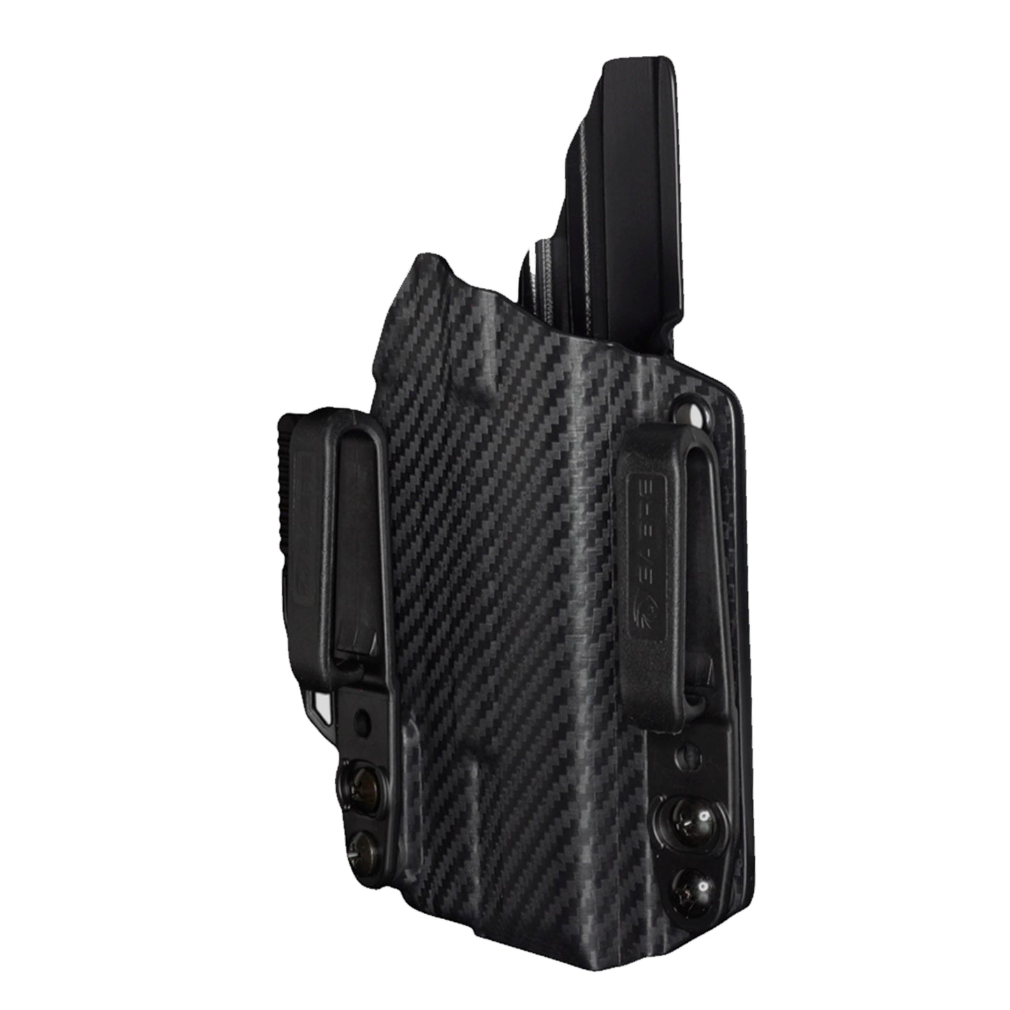 Coldre Kydex IWB - Torsion Com Lanterna Cor: Fibra de Carbono