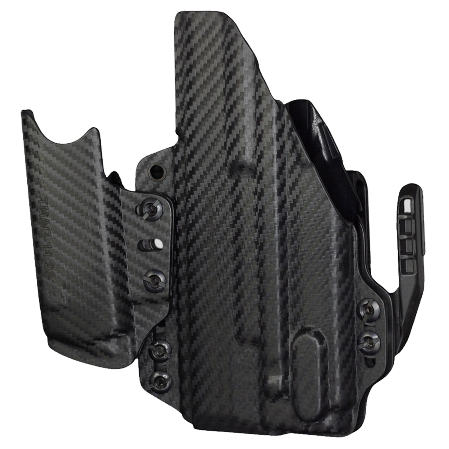 Coldre Kydex IWB - Sidecar Com Lanterna Cor: Fibra de Carbono