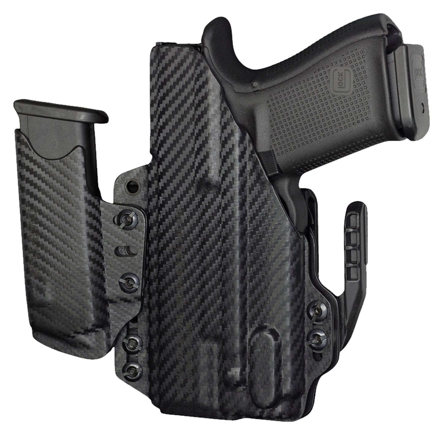 Coldre Kydex IWB - Sidecar Com Lanterna Cor: Fibra de Carbono