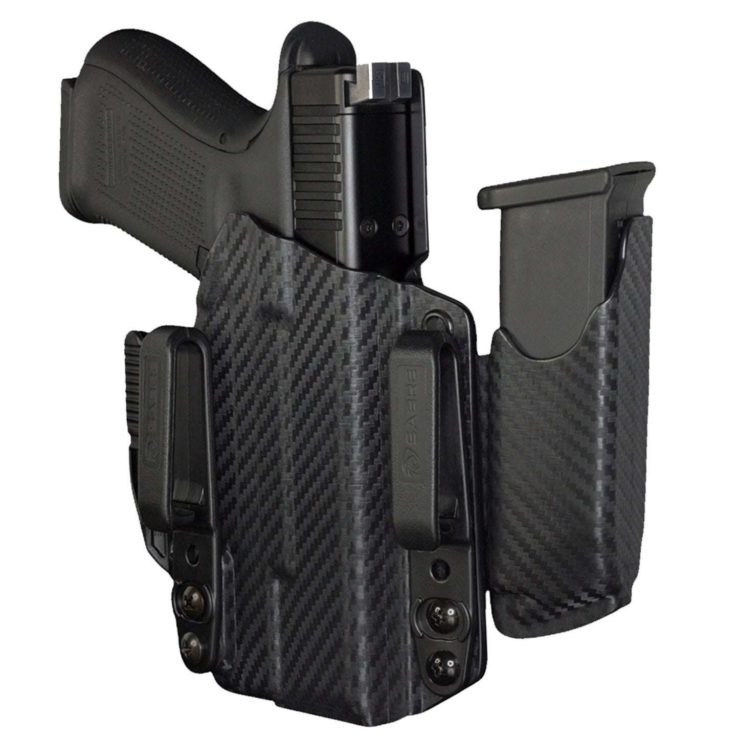 Coldre Kydex IWB - Sidecar Com Lanterna Cor: Fibra de Carbono