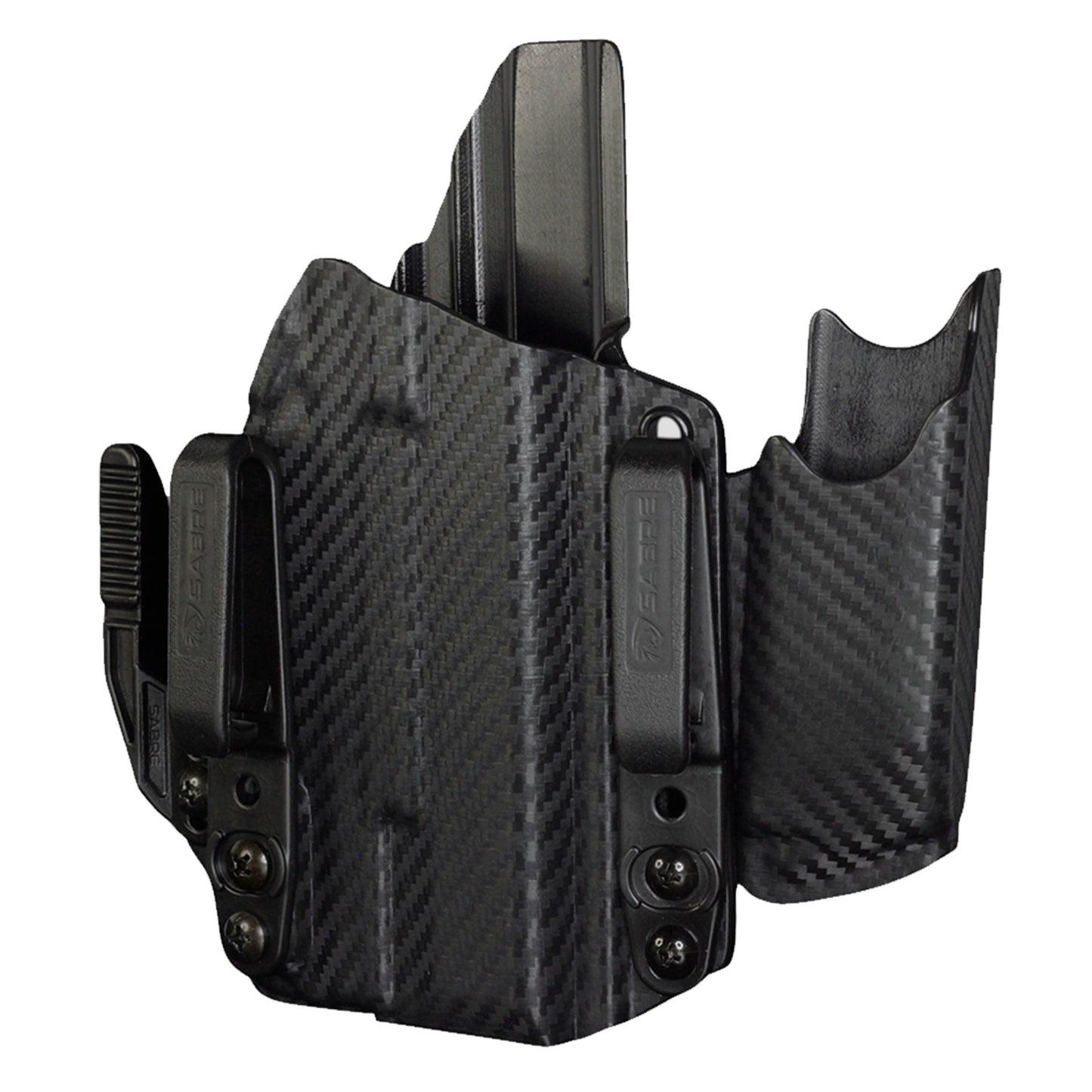 Coldre Kydex IWB - Sidecar Com Lanterna Cor: Fibra de Carbono