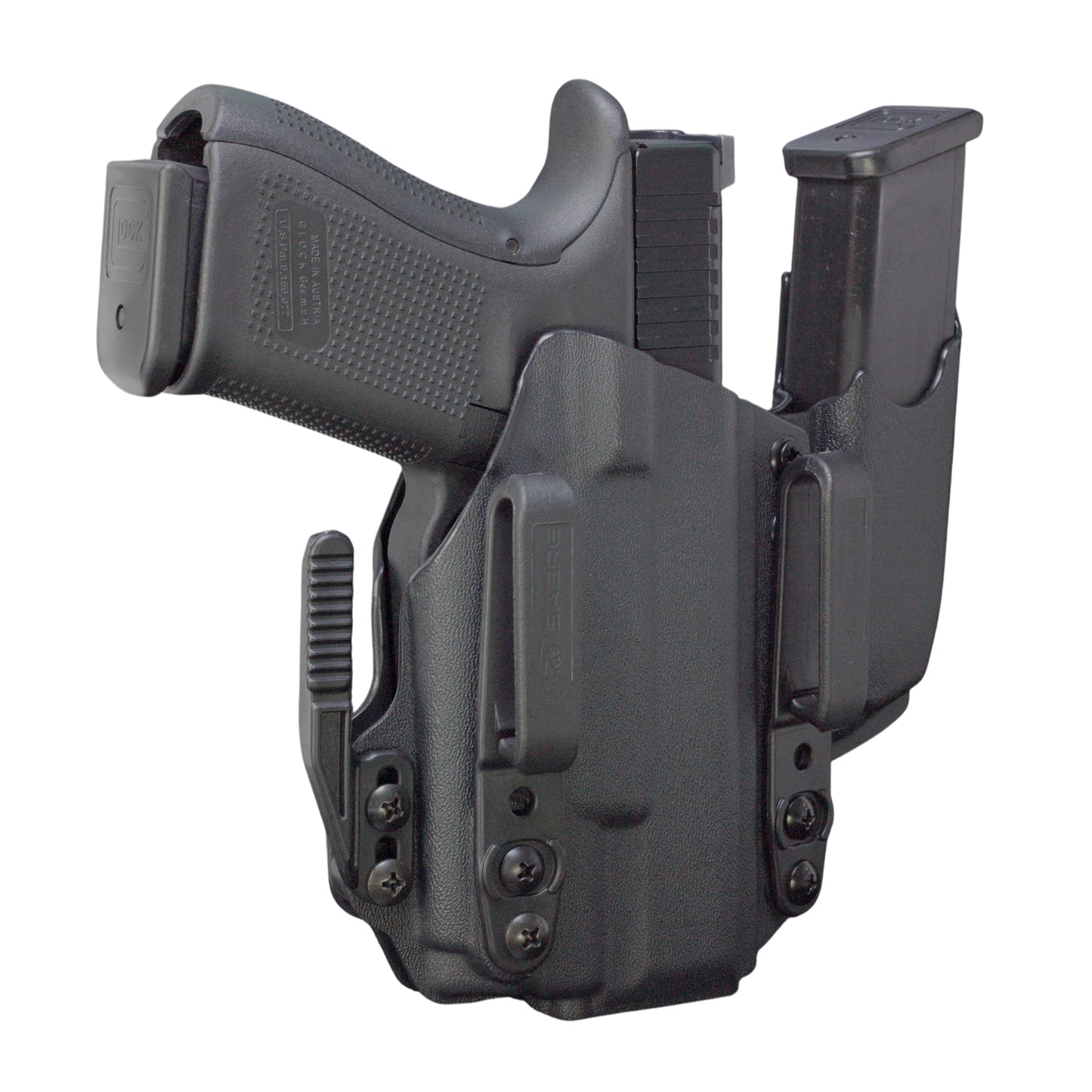 Coldre Kydex IWB - Sidecar Com Lanterna Cor: Preto Tático