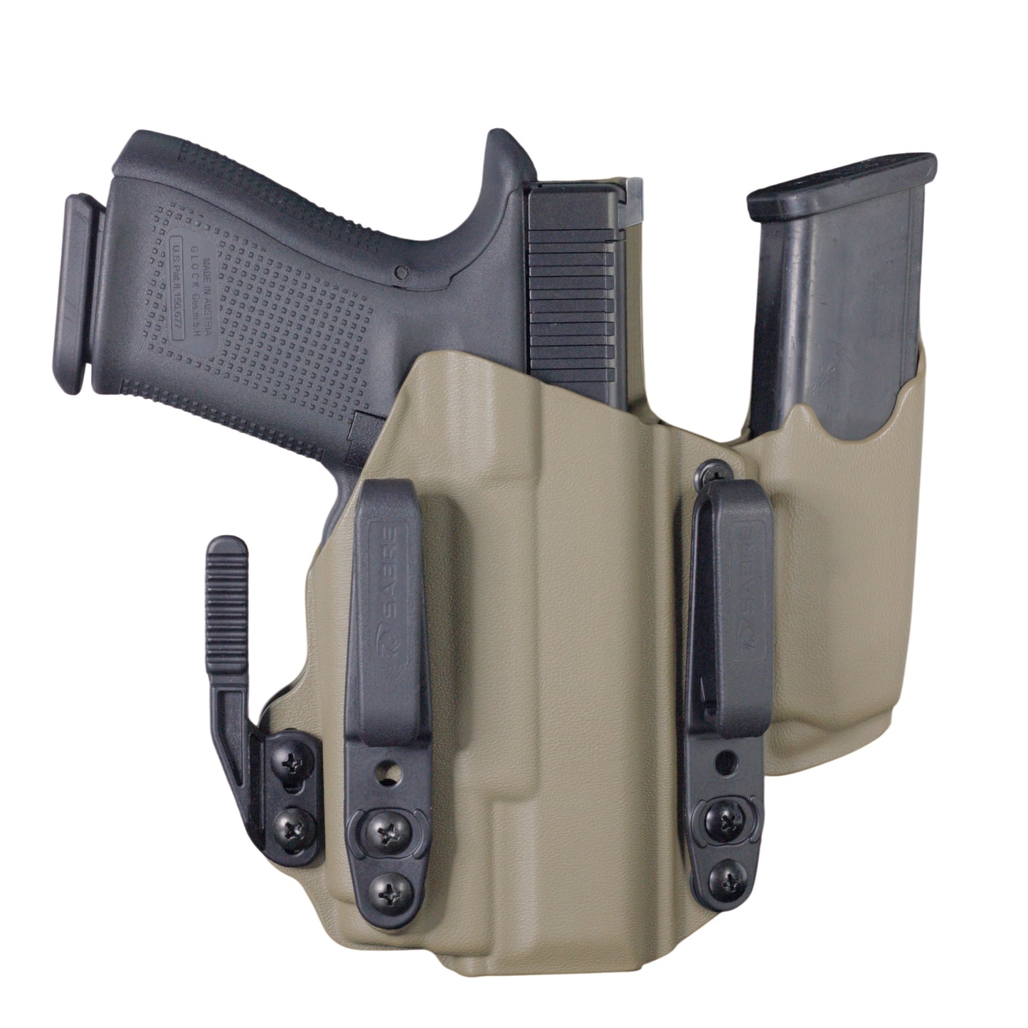 Coldre Kydex IWB - Sidecar Com Lanterna Cor: Bege