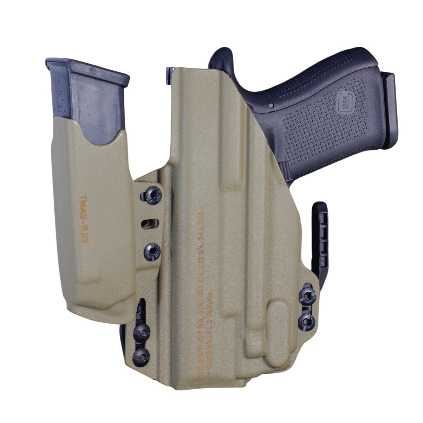 Coldre Kydex IWB - Sidecar Com Lanterna Cor: Bege