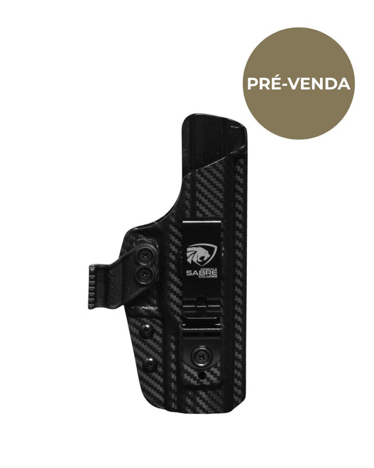 Coldre Kydex IWB - Elite GX2 Destro Cor: Fibra de Carbono